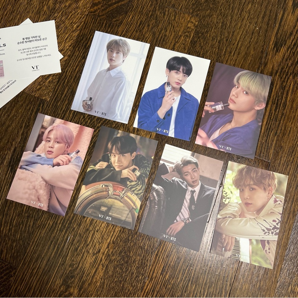 BTS VT Cosmetics postcards